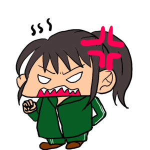 みらるの怒っている顔のアイコン